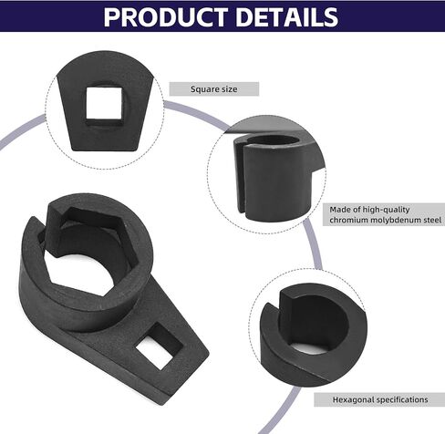 مقبس مستشعر الأكسجين الأوفست، محرك 3/8 بوصة يتضمن أداة إزالة استشعار الأكسجين، 7/8 بوصة (22 مم)، مستشعر وصول بوابة الأسلاك من الجانب، عالمي لمعظم السيارات in Kuwait