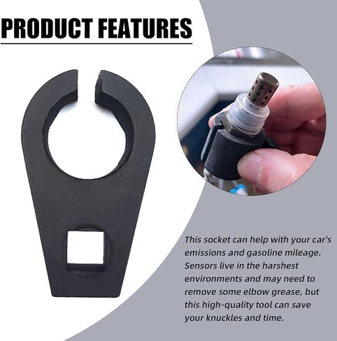 مقبس مستشعر الأكسجين الأوفست، محرك 3/8 بوصة يتضمن أداة إزالة استشعار الأكسجين، 7/8 بوصة (22 مم)، مستشعر وصول بوابة الأسلاك من الجانب، عالمي لمعظم السيارات in Kuwait