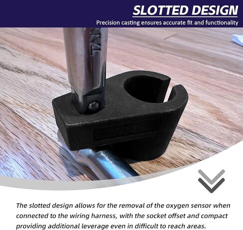 مقبس مستشعر الأكسجين الأوفست، محرك 3/8 بوصة يتضمن أداة إزالة استشعار الأكسجين، 7/8 بوصة (22 مم)، مستشعر وصول بوابة الأسلاك من الجانب، عالمي لمعظم السيارات in Kuwait