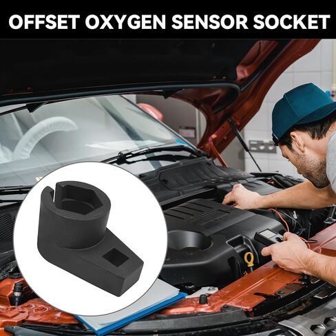 مقبس مستشعر الأكسجين الأوفست، محرك 3/8 بوصة يتضمن أداة إزالة استشعار الأكسجين، 7/8 بوصة (22 مم)، مستشعر وصول بوابة الأسلاك من الجانب، عالمي لمعظم السيارات in Kuwait
