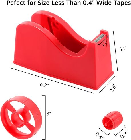 OFFNOVA Heat Tape Dispenser and Tapes Kit for Sublimation, a Desktop Holder and 2 Rolls 33m x 10mm Heat Resistant Tape for Cricut and More (Red) in Saudi Arabia