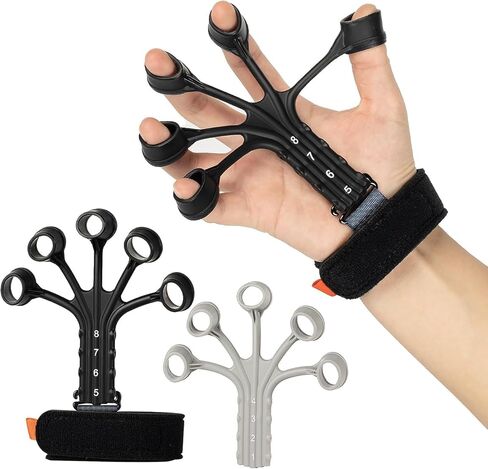 Suaoilblna Grip Strength Trainer، المقبض، مقوي الأصابع، مقوي قبضة اليد، تمارين اليد للقوة، تمرين الأصابع وتقوية اليد، مقوي الساعد، أسود-01 in Saudi Arabia