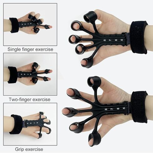 Suaoilblna Grip Strength Trainer، المقبض، مقوي الأصابع، مقوي قبضة اليد، تمارين اليد للقوة، تمرين الأصابع وتقوية اليد، مقوي الساعد، أسود-01 in Saudi Arabia
