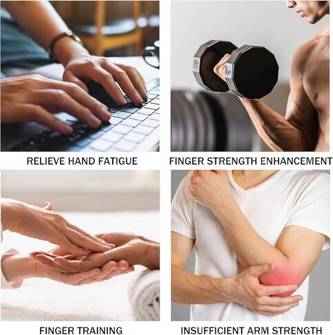 Suaoilblna Grip Strength Trainer، المقبض، مقوي الأصابع، مقوي قبضة اليد، تمارين اليد للقوة، تمرين الأصابع وتقوية اليد، مقوي الساعد، أسود-01 in Saudi Arabia