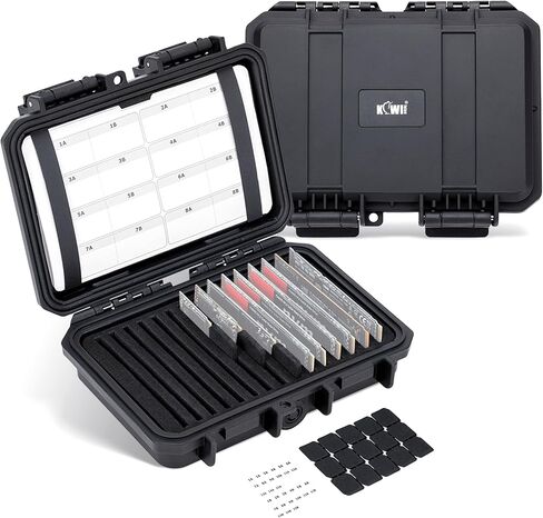 Hard Plastic 15 Slots M.2 2280/2260/2242/2240/2230 Case, Water-Resistant Shockproof M.2 SSD Holder with Label & Notepaper, M.2 2280 SSD Card Case Vertical Style M.2 Drive Storage Box in Kuwait