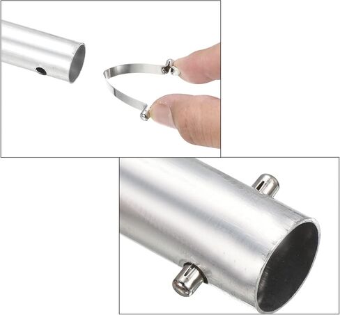 patikil 8.5x6mm مجداف الكاياك الطقات، 5 حزمة القطب زر ضغط الربيع مقاطع الصلب جوفاء زر قفل أنبوب دبابيس مزدوجة للتخييم المظلة خيمة القطب in Kuwait