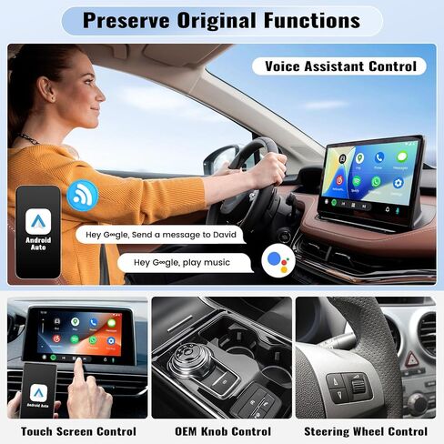 محول SIXWIN Android Auto اللاسلكي لمصنع OEM سلكي Android Auto Cars التوصيل والتشغيل، إعداد سهل لاسلكي Android Auto Dongle لهواتف Android يحول Android Auto السلكي إلى لاسلكي in Saudi Arabia