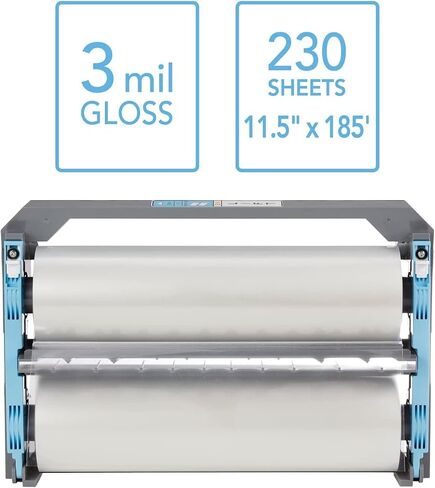 GBC Foton 30 Automated Pouch-Free Laminator with Starter Film-Cartridge Included (FOTON30120NA) & GBC 3 Mil Foton 30 Reloadable Cartridge, 185' Laminating Film (FOTONRC003C) in Saudi Arabia