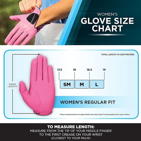 Callaway Golf Opti Color Glove (Worn on Left Hand, Ladies, Medium, Pink) in Kuwait