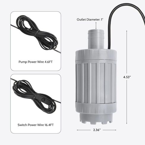 مضخة تغيير الزيت الكهربائية 12 فولت من Vevitts، مضخة نقل شفط المياه بدون فرشاة، مضخة مياه دوارة لخزان الأسماك 12 فولت، كابل سلك 5 متر مع مفتاح in Kuwait
