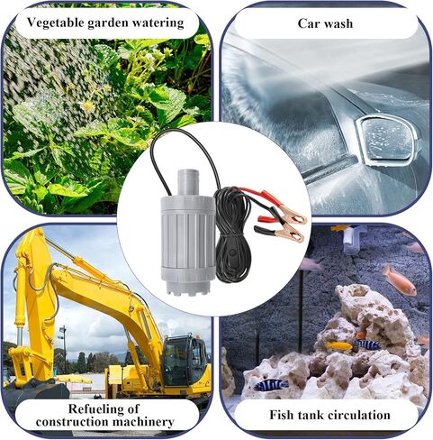 مضخة تغيير الزيت الكهربائية 12 فولت من Vevitts، مضخة نقل شفط المياه بدون فرشاة، مضخة مياه دوارة لخزان الأسماك 12 فولت، كابل سلك 5 متر مع مفتاح in Kuwait