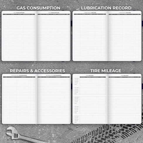 Clever Fox Auto Mileage Log Book – Vehicle Logbook with Mileage, Expense, Gas Consumption & Lubrication Trackers – Driving Logger for Car Records – A5 Size, 1,674 Mileage Entries (Gray) in Saudi Arabia