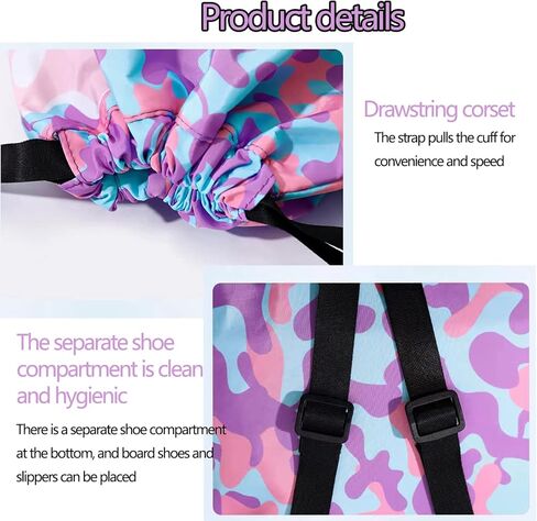 حقيبة ظهر للسباحة الجافة والرطبة للسباحين، حقيبة رياضية للأطفال، حقيبة للأطفال في الهواء الطلق وحمام السباحة والشاطئ، حقيبة برباط للأطفال الصغار (أزرق) in Kuwait