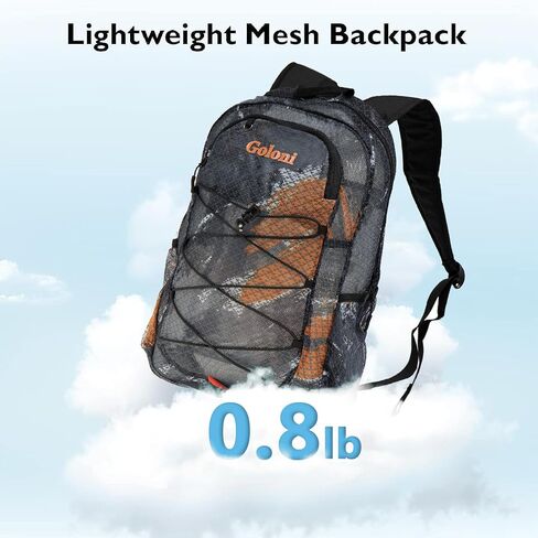 حقيبة سباحة شبكية خفيفة الوزن من Goloni، حقيبة شاطئ شبكية خفيفة الوزن، سريعة الجفاف، حقيبة ظهر شفافة للسباحة والتمارين الرياضية على الشاطئ in Kuwait