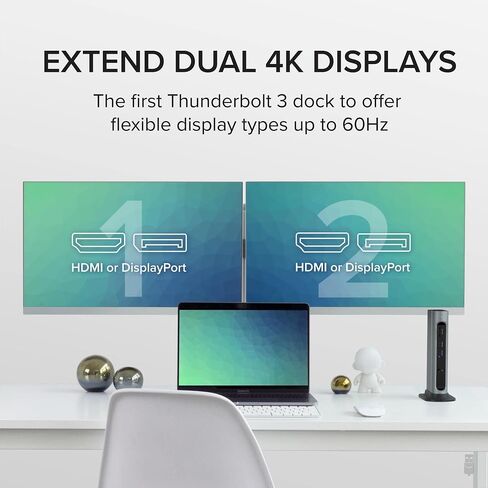 Plugable 14-in-1 USB-C and Thunderbolt Dock - 40Gbps with 96W Charging, Compatible with Mac and Windows, 2X HDMI 2.0 and DisplayPort, 7X USB Ports, Ethernet, Audio, SD/MicroSD, Driverless in Saudi Arabia