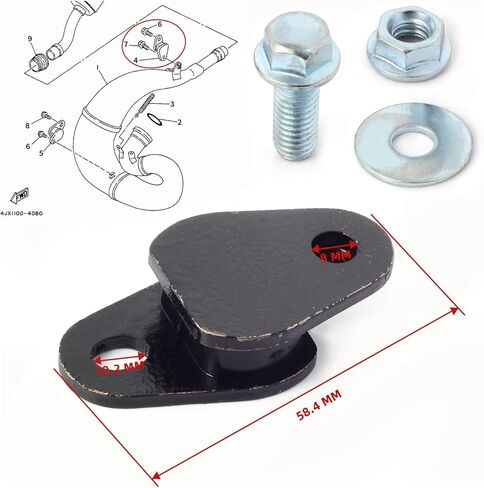 كاتم صوت العادم يبقى لياماها بلاستر 200 IT125 IT175 IT250 IT425 IT465 IT490 YZ80 YZ85 YZ100 YZ125 YZ250 YZ400 YZ490 565-14771-00-00 جبل ماسورة العادم in Kuwait