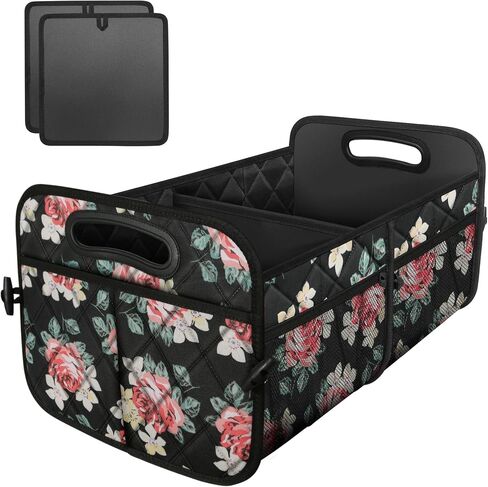Trunk Organizer for Car, Collapsible Car Organziers and Storage with 6 Pockets, 50L Multi-Compartment Car Trunk Organzier, Car Accessories for Women/Men - Black in Kuwait