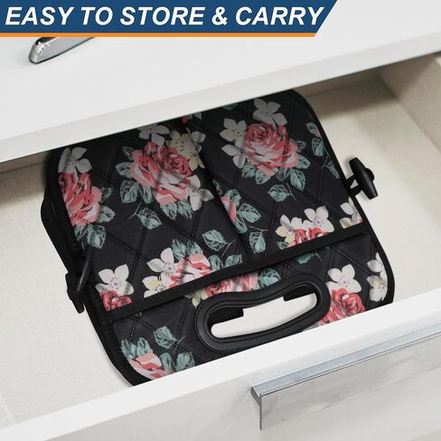 Trunk Organizer for Car, Collapsible Car Organziers and Storage with 6 Pockets, 50L Multi-Compartment Car Trunk Organzier, Car Accessories for Women/Men - Black in Kuwait