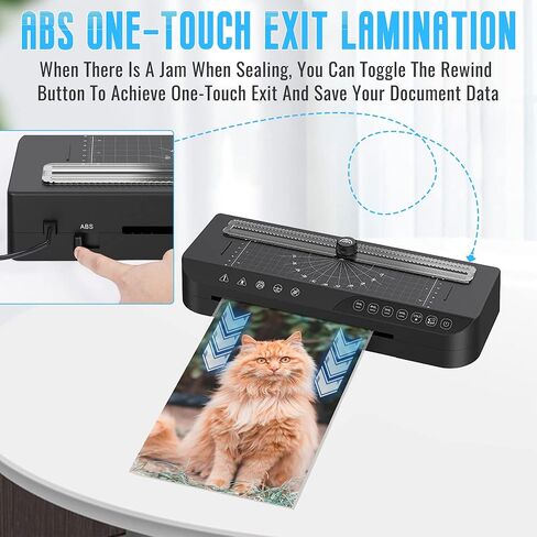 Laminator A4 Laminator Machine 100s Ultra-Fast Preheat 5 in 1 Thermal Laminator for Home Office School Use,Office Presentation Laminators with 30 Laminating Sheets Pouches Paper Trimmer Corner Rounder in Saudi Arabia