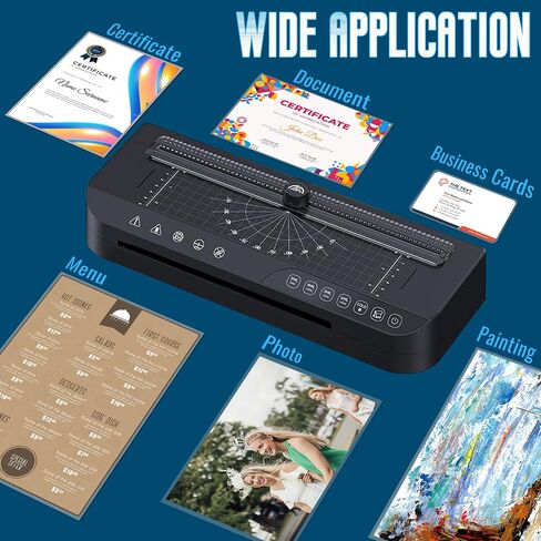 Laminator A4 Laminator Machine 100s Ultra-Fast Preheat 5 in 1 Thermal Laminator for Home Office School Use,Office Presentation Laminators with 30 Laminating Sheets Pouches Paper Trimmer Corner Rounder in Saudi Arabia
