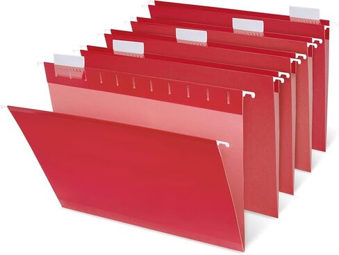 Pendaflex مجلدات معلقة معاد تدويرها، مقاس Letter، أحمر، 1/5 قطع، 25/BX (81608) in Saudi Arabia