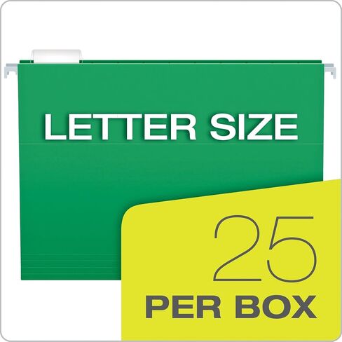 Pendaflex مجلدات معلقة معاد تدويرها، مقاس Letter، أحمر، 1/5 قطع، 25/BX (81608) in Saudi Arabia