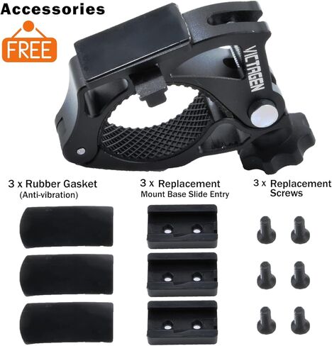 مصابيح الدراجة VICTAGEN، مصباح أمامي مقاوم للماء للدراجة، مجموعة المصابيح الخلفية الأمامية والخلفية القابلة لإعادة الشحن - أضواء الدراجة والإضاءة الخلفية، ملحقات الدراجة للرجال والنساء والأطفال لركوب الدراجات الليلية على الطرق الجبلية in Kuwait