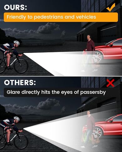 أضواء الدراجة لركوب الليل، 4000 لومن فائق السطوع للدراجة الأمامية والخلفية، مجموعة مصابيح أمامية للدراجة قابلة لإعادة الشحن عبر USB، ملحقات ركوب الدراجات الأمامية للبالغين والأطفال والرجال والنساء على الطرق الجبلية in Kuwait