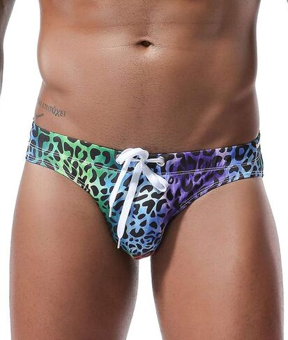 ملابس سباحة MIZOK للرجال مثيرة منخفضة الارتفاع مطبوعة على شكل زهور سريعة الجفاف بيكيني ملابس سباحة in Kuwait