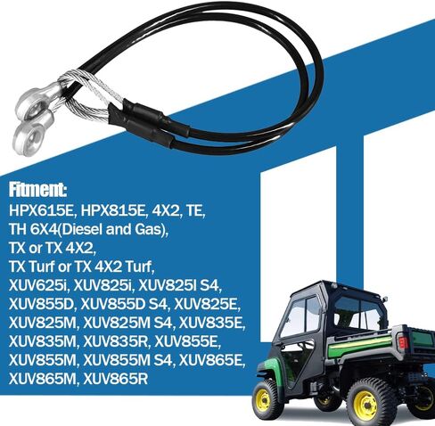 2 Pcs Tailgate Cable M159508 Compatible with John Deere Gators M TE TH TX XUV TH 6x4 TX 4X2 HPX615E HPX815E XUV865R XUV825E XUV825M XUV835E XUV835M XUV835R XUV855E XUV865E XUV865M in Saudi Arabia