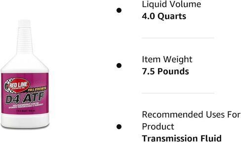 Red Line 30505 D4 Synthetic Automatic Transmission Fluid (ATF) - Gallon in Saudi Arabia