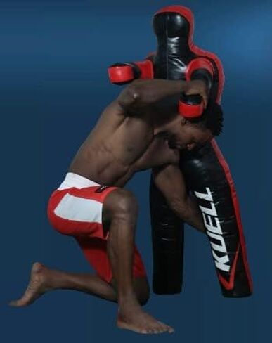 دمية Kuell Unfilled Grappling Dummy 35,50,70,120,140 رطل للمصارعة للبالغين، BJJ، تدريب الجودو كاراتيه - واقفة، رمي فنون القتال المختلطة، دمى جيو جيتسو البرازيلية مع حبل القفز in Saudi Arabia