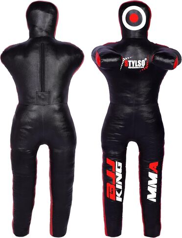 Wrestling Dummy Grappling Dummy PU Leather BJJ MMA Judo Karate Adult Jiu Jitsu Dummy - Un-Filled (Black, 4ft / 48 inches) in Kuwait