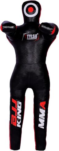 Wrestling Dummy Grappling Dummy PU Leather BJJ MMA Judo Karate Adult Jiu Jitsu Dummy - Un-Filled (Black, 4ft / 48 inches) in Kuwait