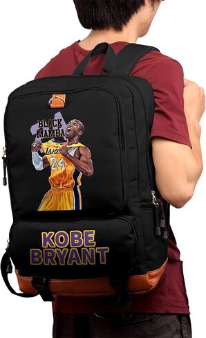 Basketball Player Backpack Casual Travel Bookbag Multifunction Large Capacity Lightweight Fans Rucksack(Black-1) in Saudi Arabia