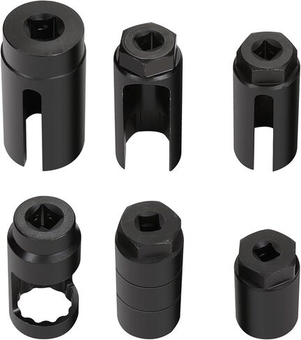 مجموعة مقابس مستشعر الأوكسجين من 10 قطع من Hromee مع مطاردات الخيوط، ومقبس الحاقن ووحدة إرسال الزيت، مجموعة أدوات إزالة مستشعر الأوكسجين 1/2 بوصة و3/8 بوصة مربعة in Kuwait