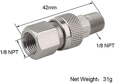 محول تعبئة كرات الطلاء من Universal Foster سريع القطع، تركيبات أدوات الهواء PCP HPA (1/8 NPT FM - 8 مم FM) in Kuwait