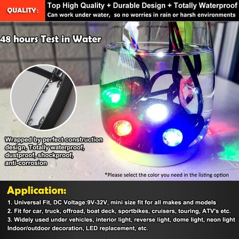 Aukmak 4 Pods LED Rock Light Kit for Jeep ATV SUV الطرق الوعرة سيارة شاحنة قارب Underbody Glow Trail Rig Lamp Underglow LED أضواء نيون مقاومة للماء - أزرق in Saudi Arabia