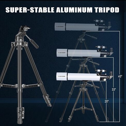 Celticbird Telescope for Adults High Powered, 80mm Aperture 600mm AZ Mount Refractor Telescope for Kids Beginners - Portable Telescopes for Adults Astronomy with Backpack, Phone Adapter, Moon Filter in Saudi Arabia