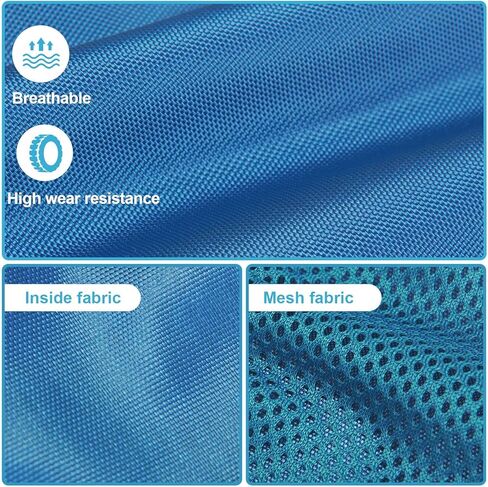 حقيبة ظهر شبكية من LIVACASA حقيبة ظهر للسباحة برباط مع جيب شبكي سريع الجفاف لمعدات السباحة الشبكية حقيبة الشاطئ باللون الأزرق in Kuwait