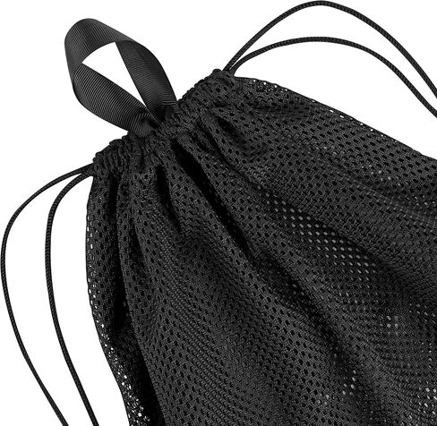 حقيبتان شبكيتان متعددتا الوظائف مع أشرطة كتف برباط للسباحة والشاطئ والغوص والسفر وصالة الألعاب الرياضية - عبوتان باللون الأسود (16 × 20 بوصة، بيئة رطبة أو جافة) in Kuwait