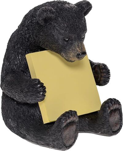 حامل ملاحظات Pine Ridge Black Bear Post It، موزع ملاحظات ملون بعد ذلك، ملحقات مكتب الحياة البرية الريفية ديكور الطاولة in Kuwait