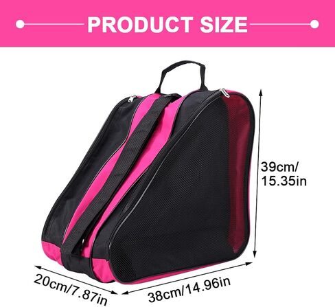 HONUTIGE حقيبة تزلج دوارة، كتف رياضي للتزلج من قماش أكسفورد، حقيبة تزلج مثلثة قابلة للتنفس، حقيبة ممتازة لحمل زلاجات الجليد، زلاجات دوارة، زلاجات مضمنة للأطفال والكبار in Kuwait