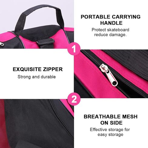 HONUTIGE حقيبة تزلج دوارة، كتف رياضي للتزلج من قماش أكسفورد، حقيبة تزلج مثلثة قابلة للتنفس، حقيبة ممتازة لحمل زلاجات الجليد، زلاجات دوارة، زلاجات مضمنة للأطفال والكبار in Kuwait