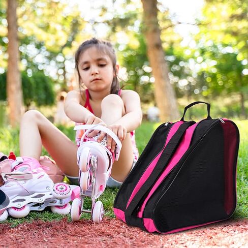 HONUTIGE حقيبة تزلج دوارة، كتف رياضي للتزلج من قماش أكسفورد، حقيبة تزلج مثلثة قابلة للتنفس، حقيبة ممتازة لحمل زلاجات الجليد، زلاجات دوارة، زلاجات مضمنة للأطفال والكبار in Kuwait