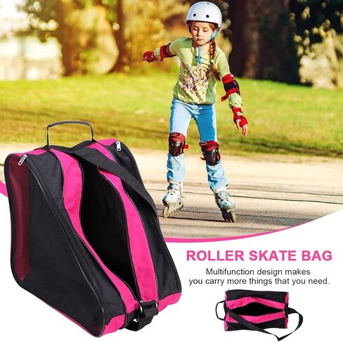 HONUTIGE حقيبة تزلج دوارة، كتف رياضي للتزلج من قماش أكسفورد، حقيبة تزلج مثلثة قابلة للتنفس، حقيبة ممتازة لحمل زلاجات الجليد، زلاجات دوارة، زلاجات مضمنة للأطفال والكبار in Kuwait