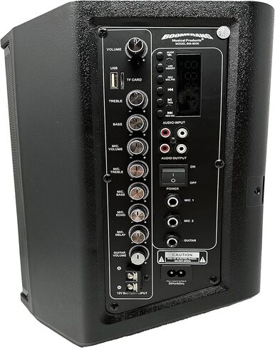 مكبر صوت Boomerang Looper BoomBoxx (شاشة تعمل بالطاقة) مقاس 8 بوصات - بلوتوث - راديو FM - 3 مداخل - تأثيرات Onbard - ضوء متعدد الألوان - فتحة ذاكرة - محمول ويعمل بالبطارية - جهاز تحكم متضمن in Kuwait