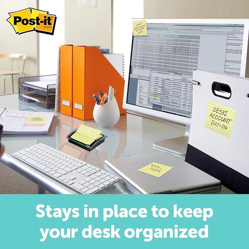 موزع ملاحظات منبثق فائق الالتصاق من Post-it، 12 لوحة ملاحظات لاصقة، 3 × 3 بوصة، 2X قوة الالتصاق واللوازم المدرسية والمنتجات المكتبية، تستخدم مع موزعات الملاحظات اللاحقة، أصفر كناري in Kuwait