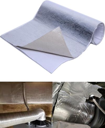 Mantel Protector Fireplace Heat Shield - 12" X 48" Aluminum Backed Aluminized Thermal Barrier Fiberglass Insulation Reflective Material High Temp Protection for Cabinet Heat Sheet Wall Behind Grill in Saudi Arabia