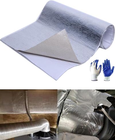 Mantel Protector Fireplace Heat Shield - 12" X 48" Aluminum Backed Aluminized Thermal Barrier Fiberglass Insulation Reflective Material High Temp Protection for Cabinet Heat Sheet Wall Behind Grill in Saudi Arabia